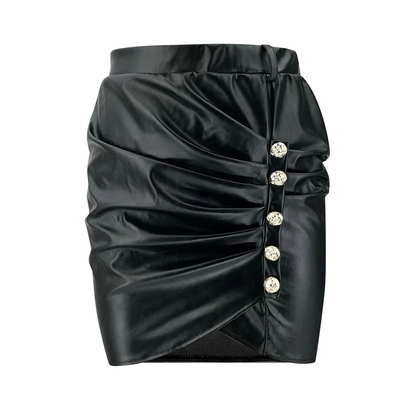 Boldessa® On A Hot Day Faux Leather Mini Skirt