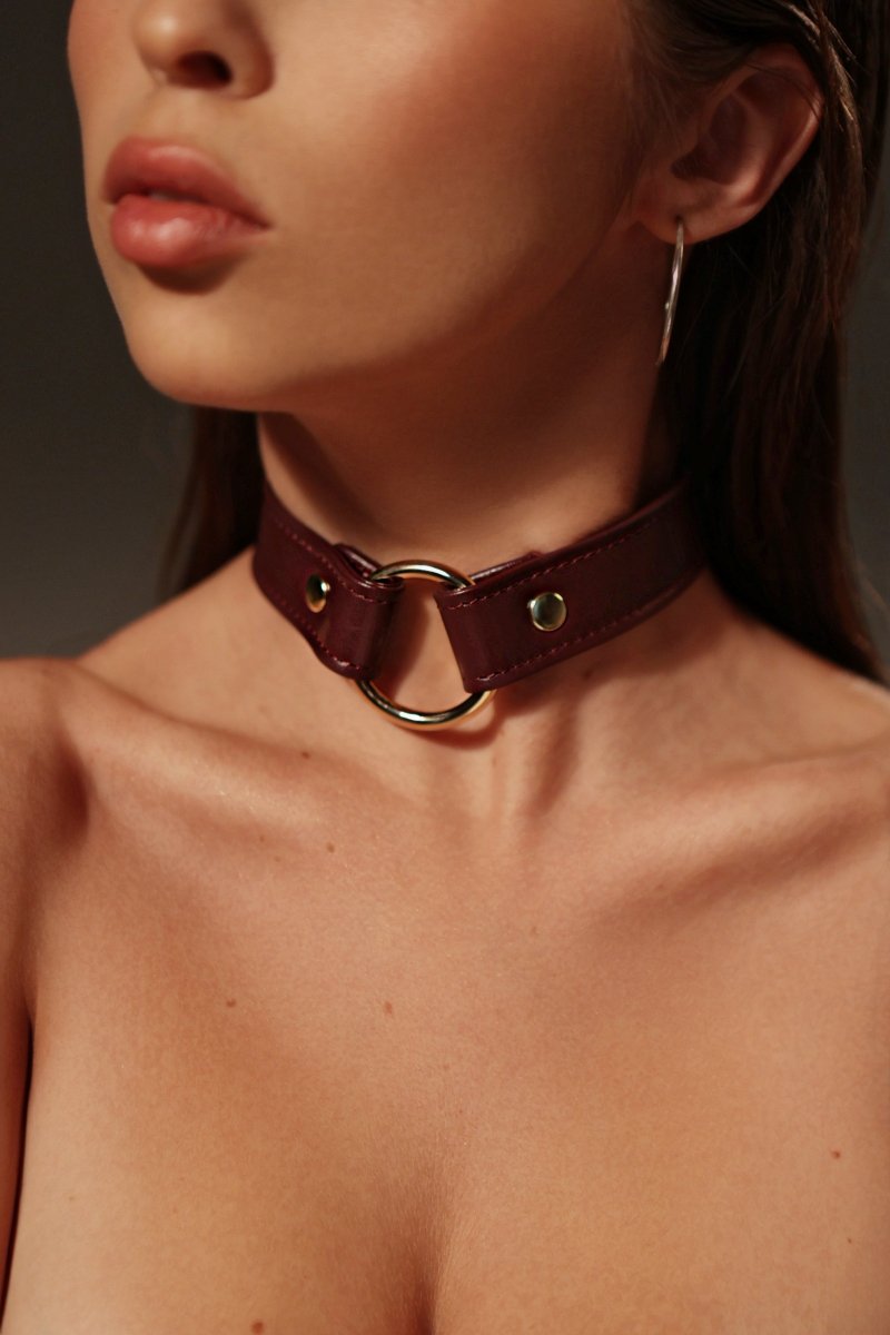 Red Choker with Ring