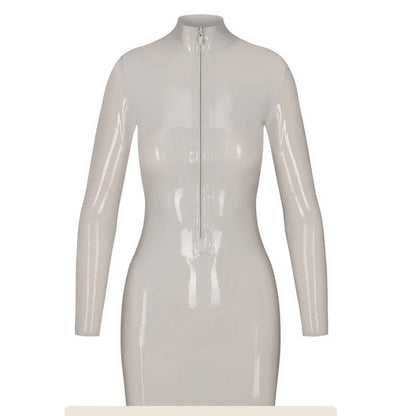 Latex Long Sleeve Dress