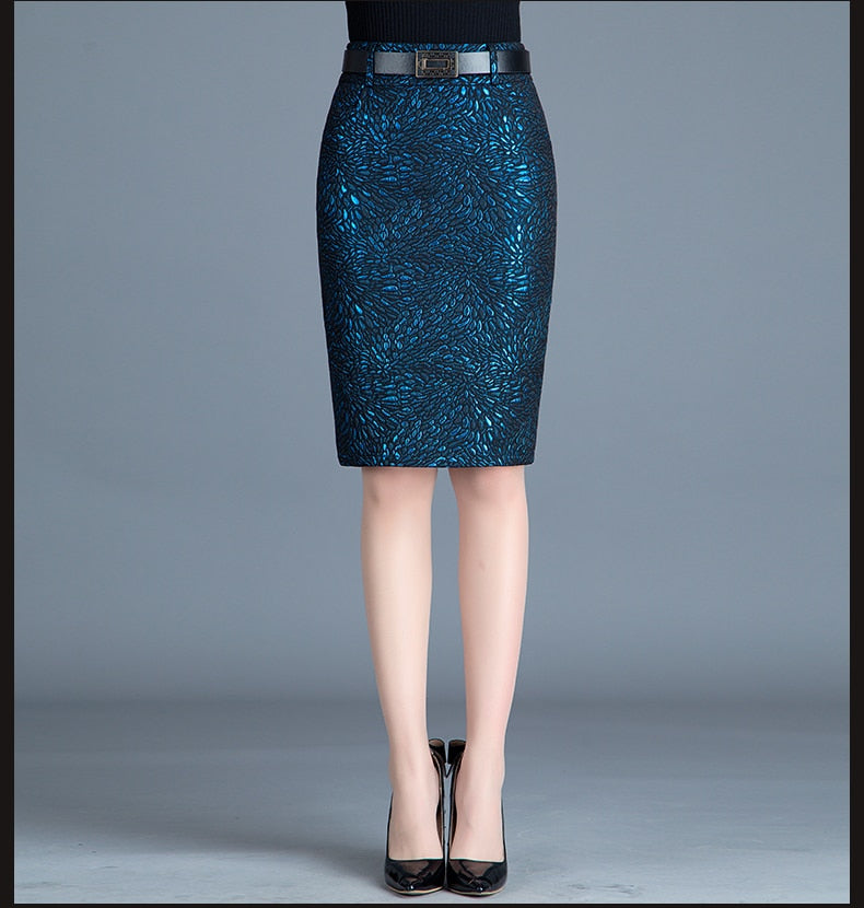 Boldessa® Best In Me Blue Pencil Skirt