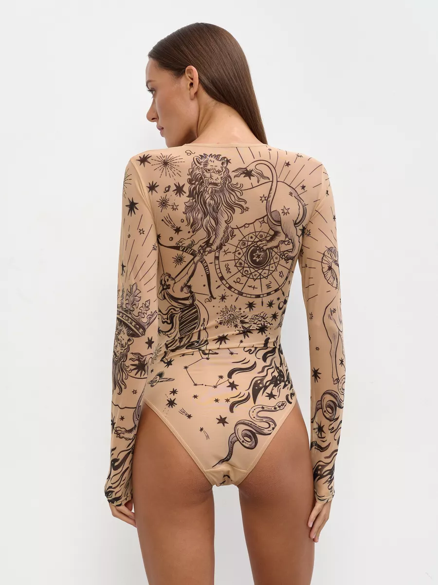 Boldessa® Zodiac Tattoo Mesh Bodysuit