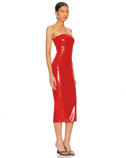 Latex Strapless Dress