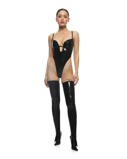 Latex V-neck Bodysuit "Vesper"