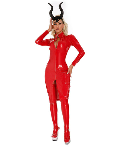 Witch Patent Leather Uniform Suit