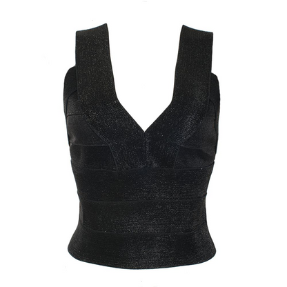 Boldessa® Black Mate Bandaged Crop Top