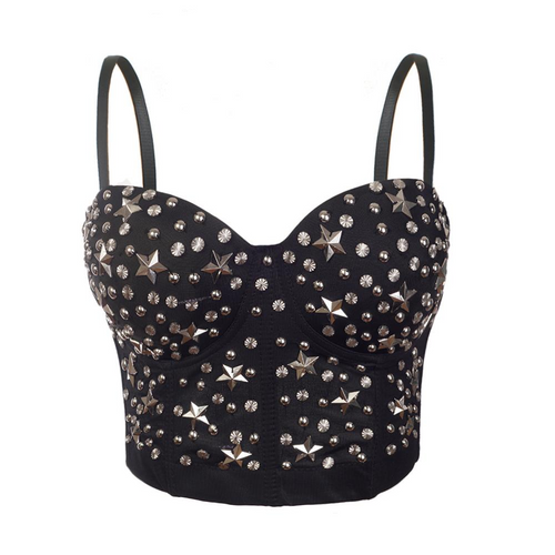 Boldessa® Black Stars Crop Top