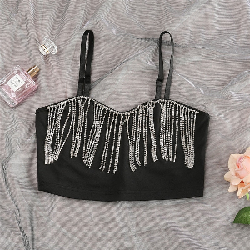 Boldessa® Overbroad Sexy Tassel Crop Top