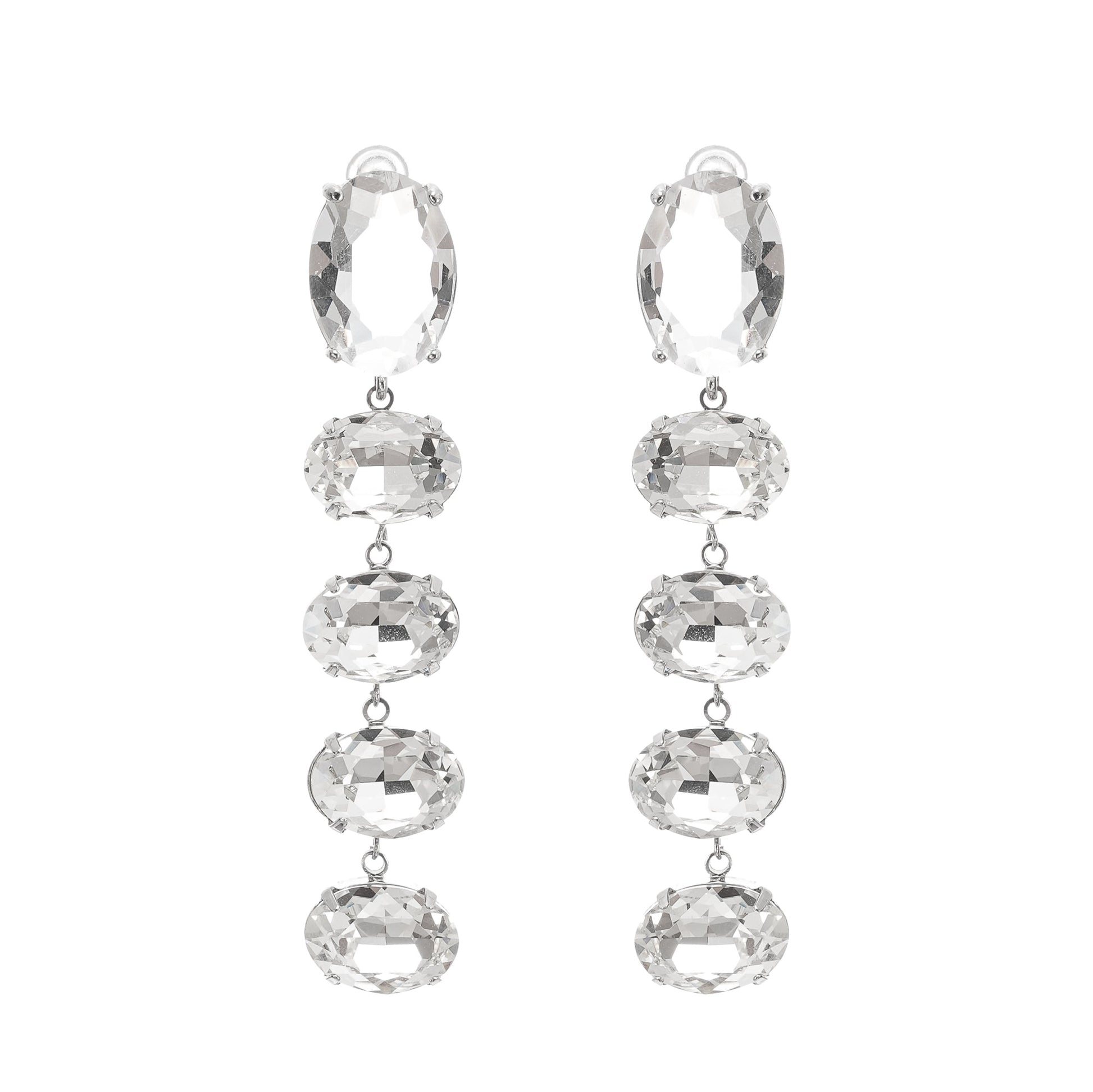 Felicia crystal-embellished dangle earrings