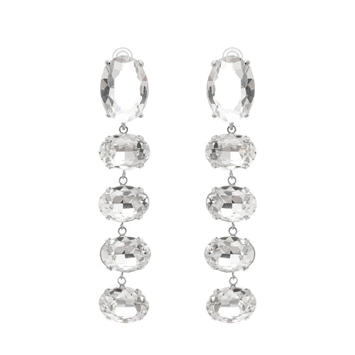 Felicia crystal-embellished dangle earrings