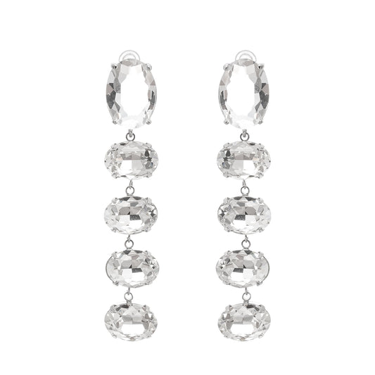 Felicia crystal-embellished dangle earrings