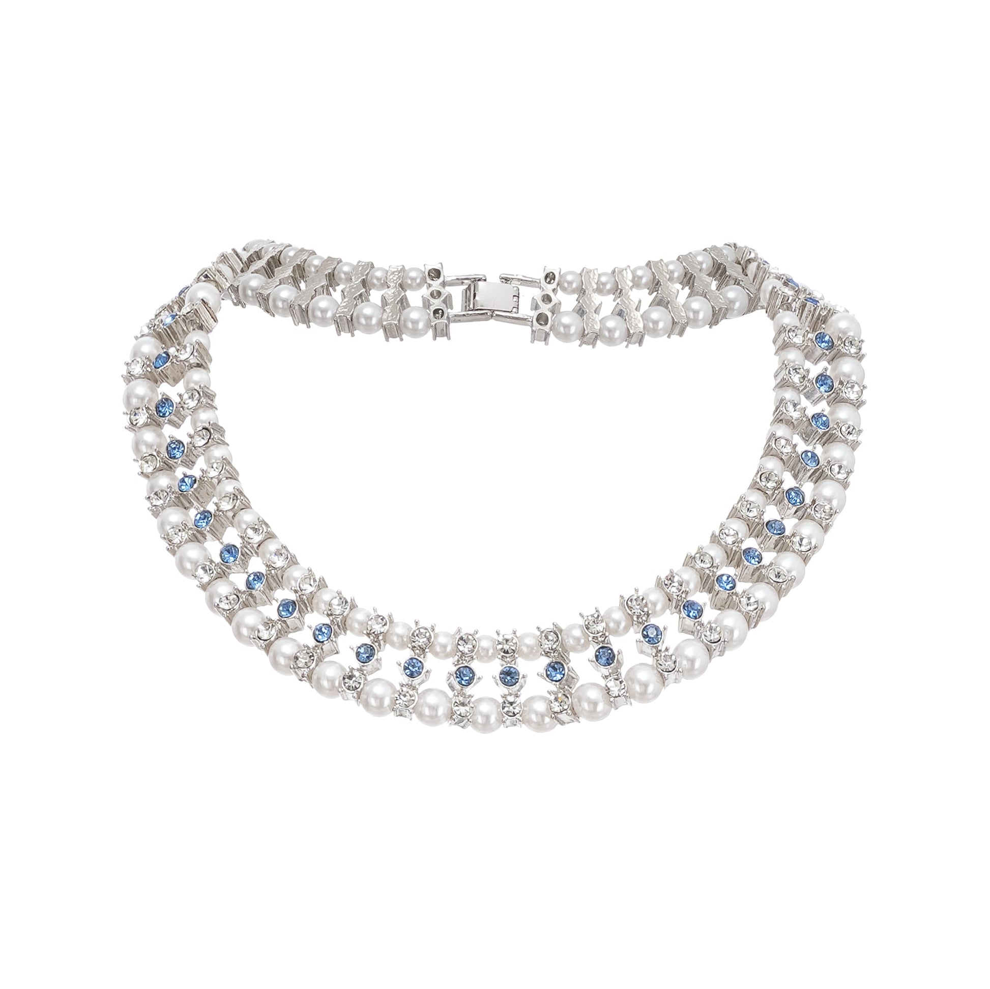 Alana crystal-embellished faux-pearl necklace