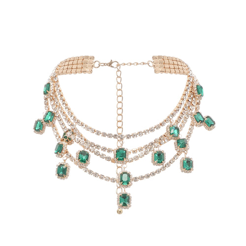 Frederica layered crystal necklace