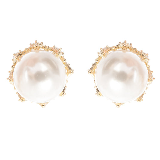 Salome faux-pearl stud earrings