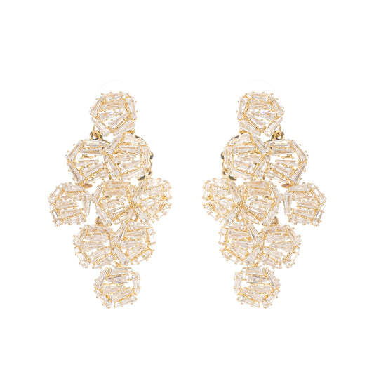 Ariane geometric crystal earrings