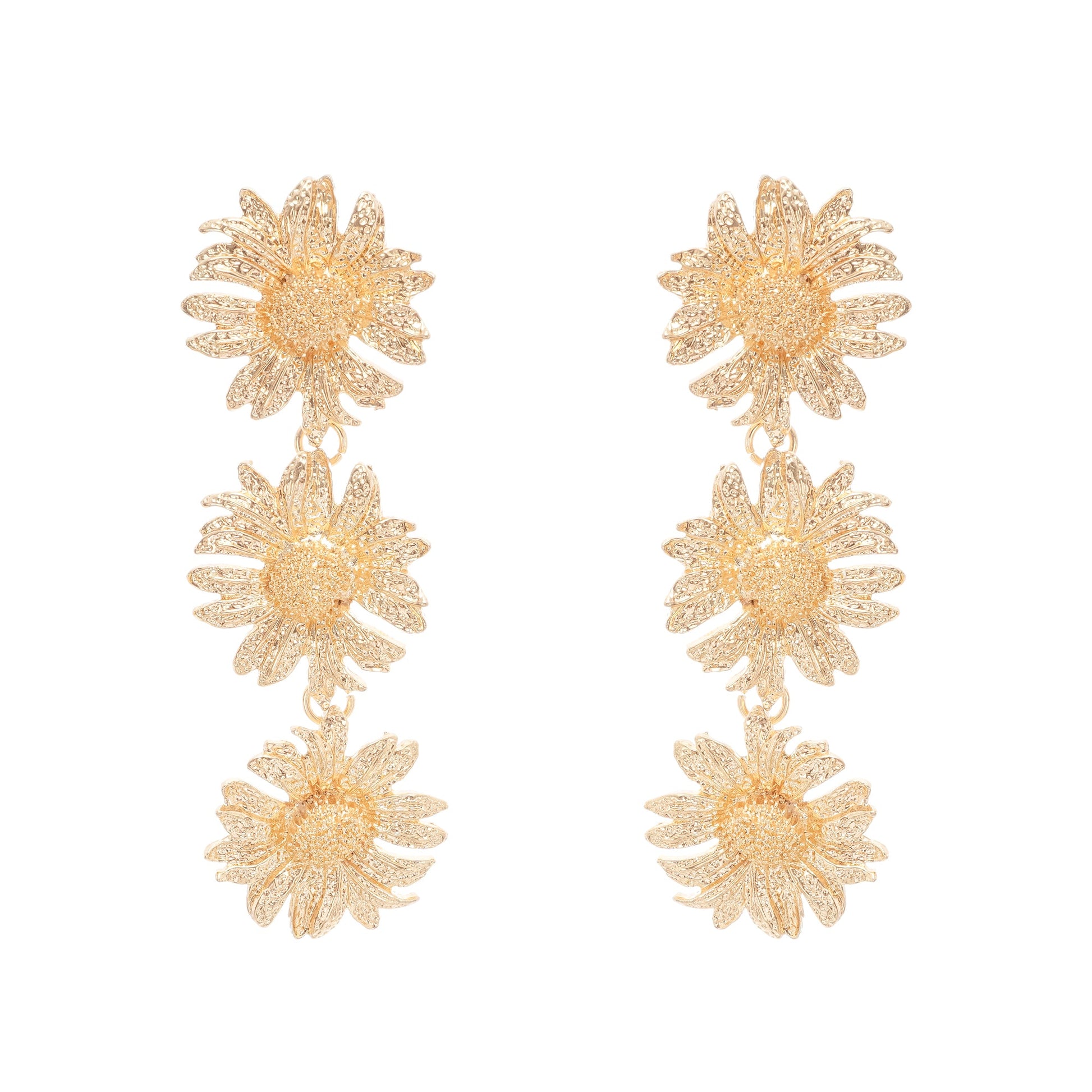 Eléonore sunflower dangle earrings