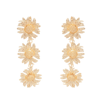 Eléonore sunflower dangle earrings