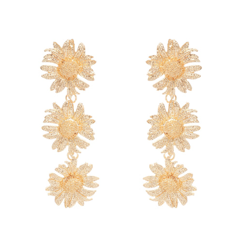 Eléonore sunflower dangle earrings