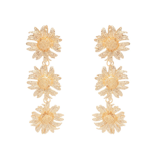 Eléonore sunflower dangle earrings