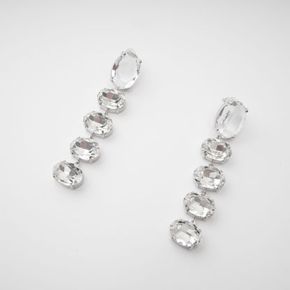 Felicia crystal-embellished dangle earrings