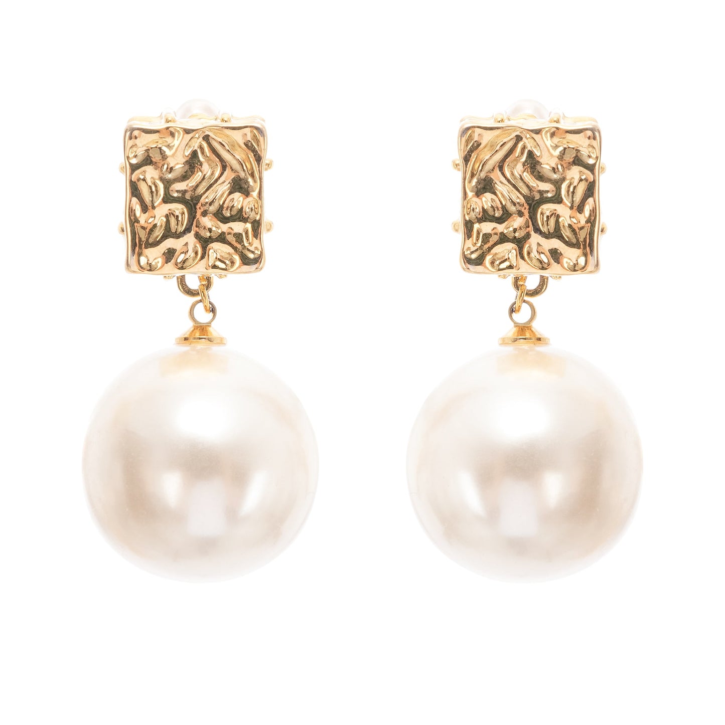 Grace faux-pearl drop earrings