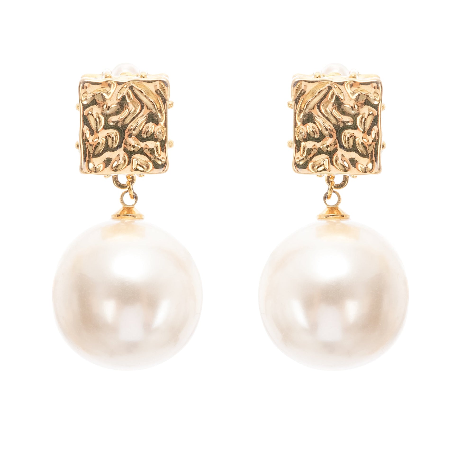 Grace faux-pearl drop earrings