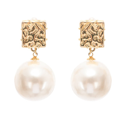 Grace faux-pearl drop earrings