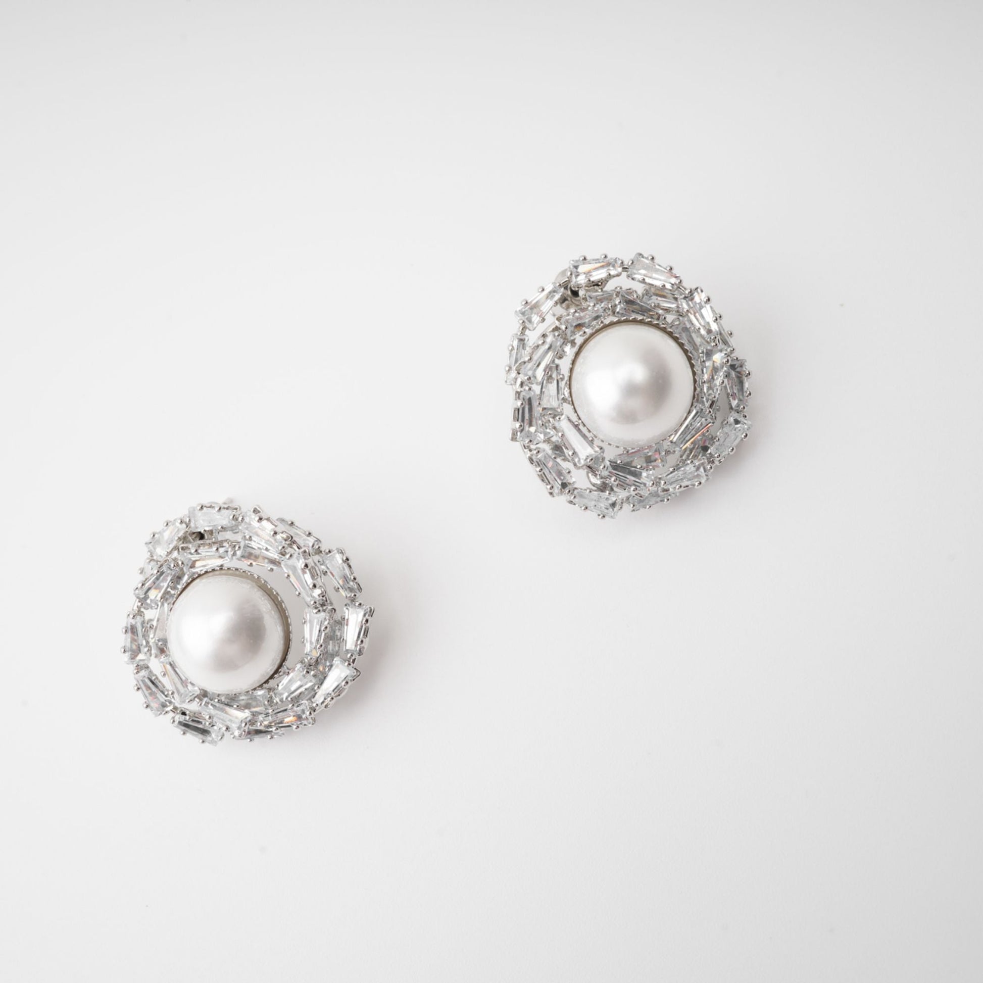 Emmelina crystal-embellished faux-pearl earrings