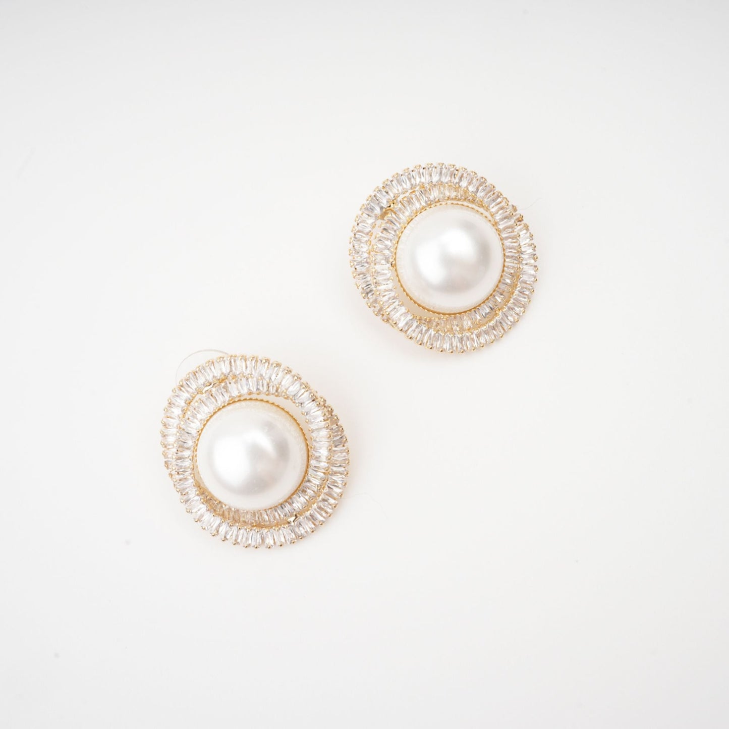 Éléonore crystal faux-pearl earrings