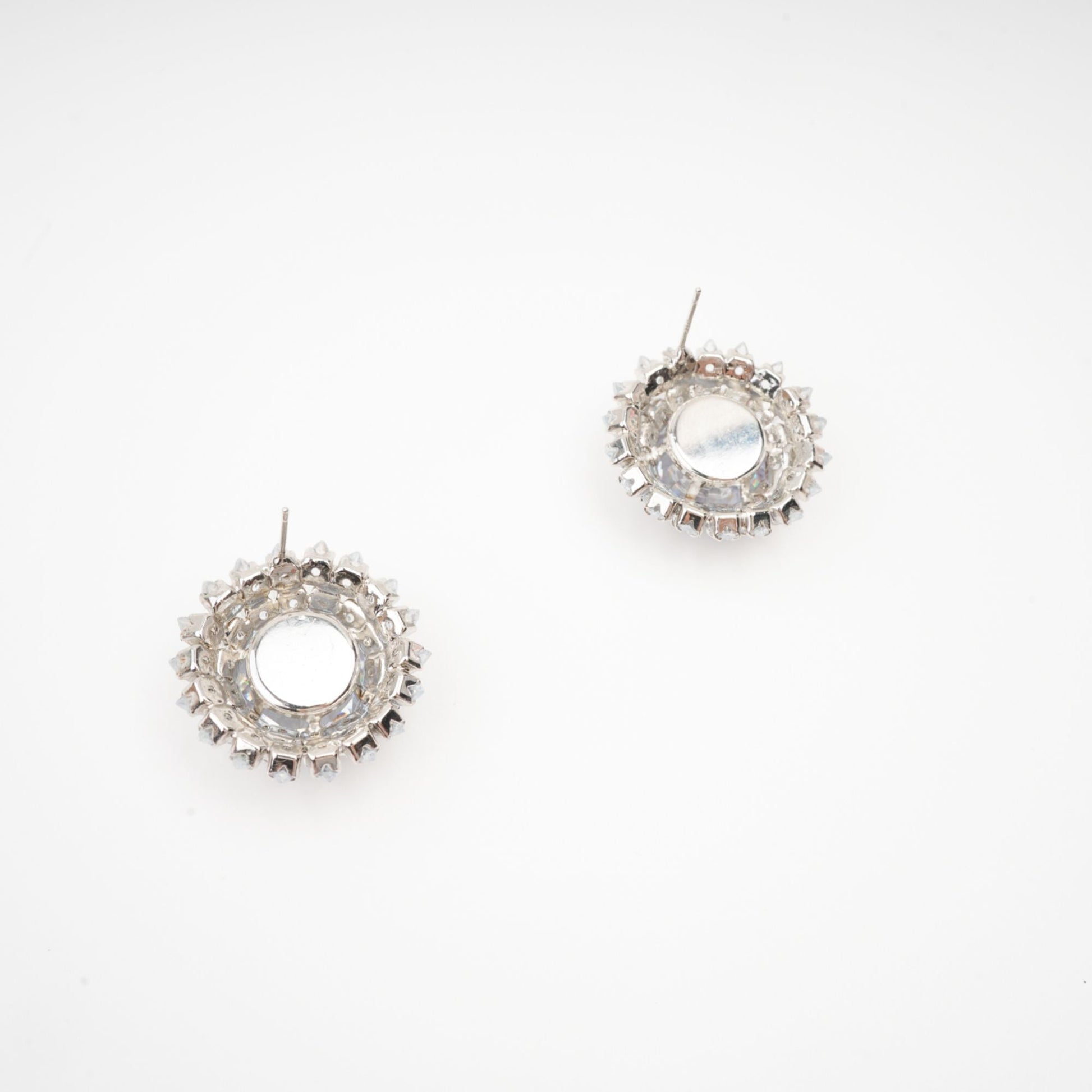 Gina blue rhinestone stud earrings