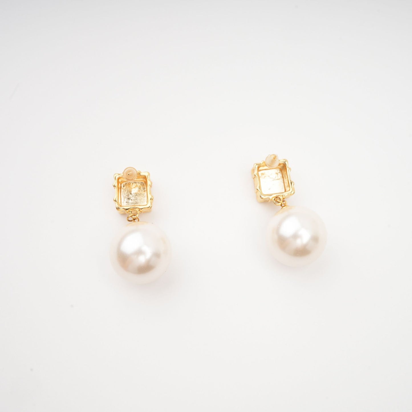 Grace faux-pearl drop earrings