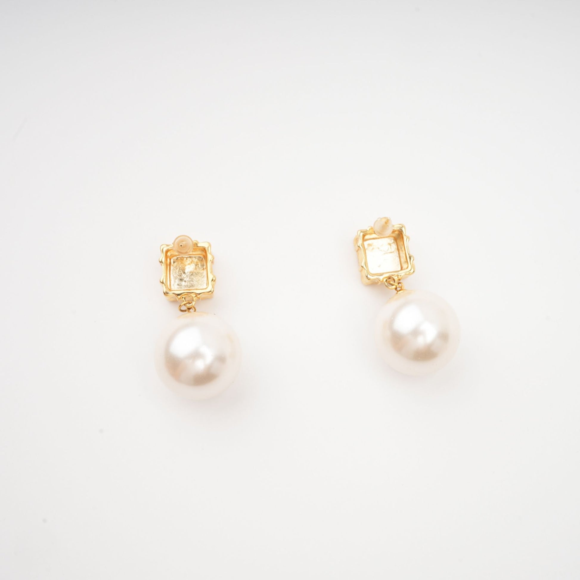 Grace faux-pearl drop earrings