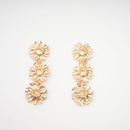 Eléonore sunflower dangle earrings