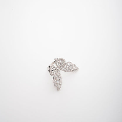 Evodie rhinestone butterfly ring