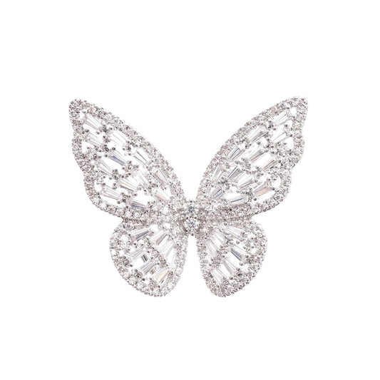 Evodie rhinestone butterfly ring