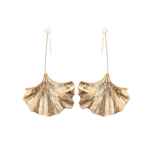 Juliet gold ginkgo drop earrings