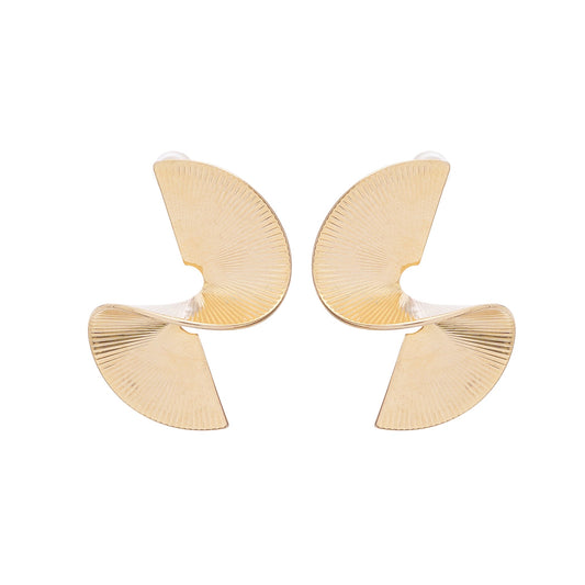 Mara gold-plated twisted earrings