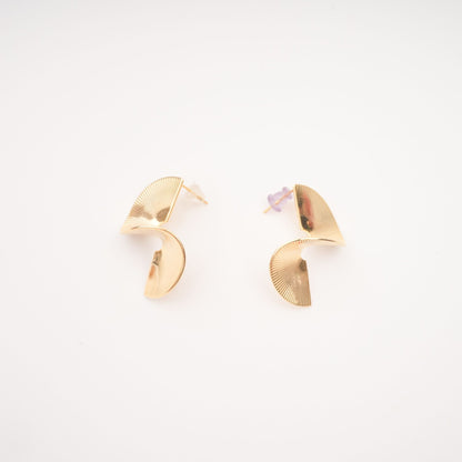 Mara gold-plated twisted earrings