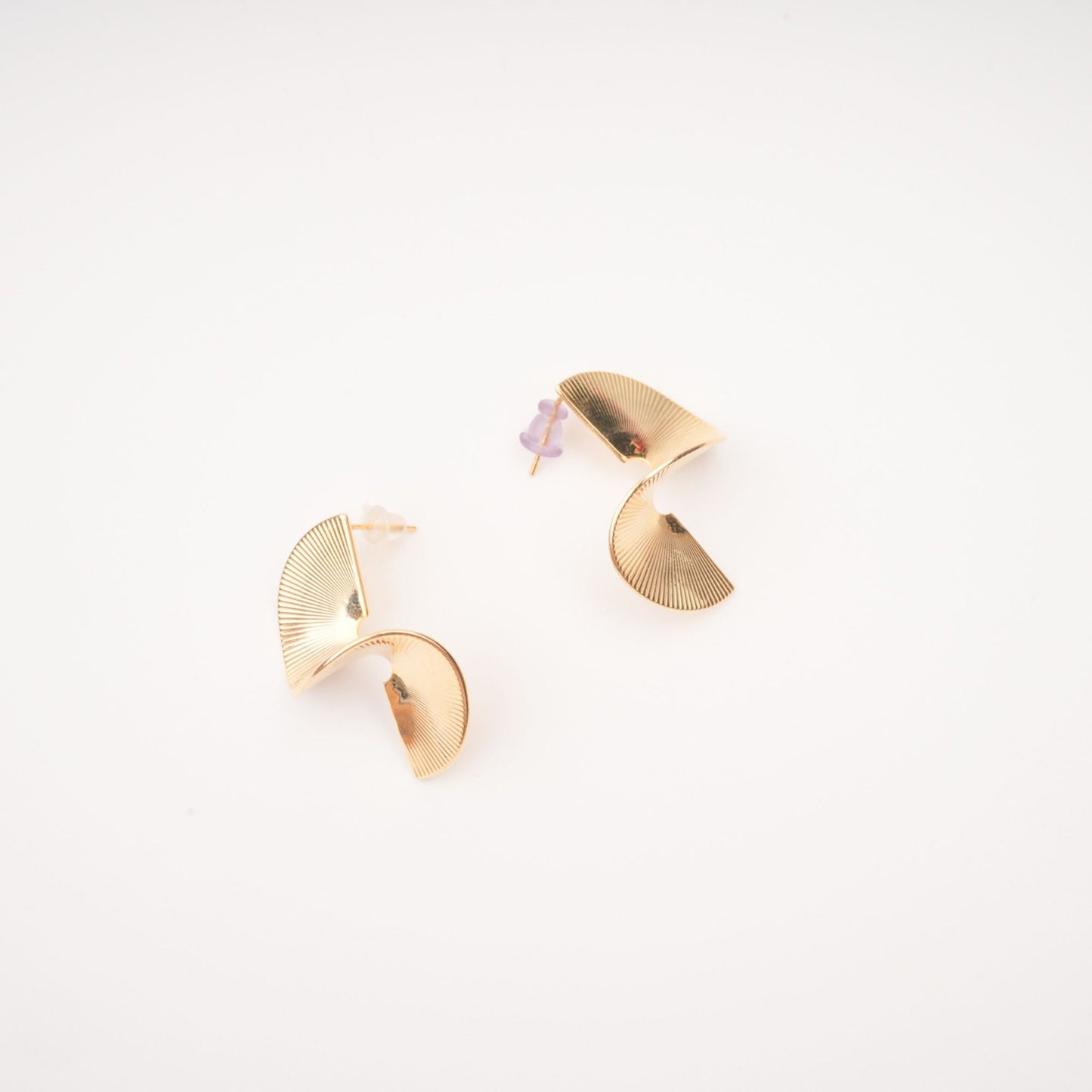 Mara gold-plated twisted earrings