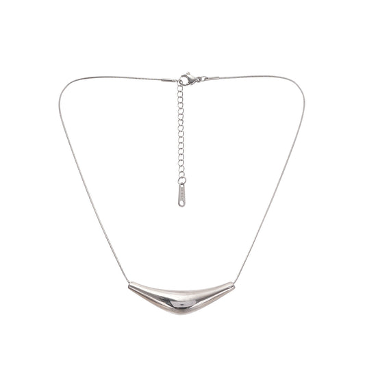 Thérèse silver drop necklace