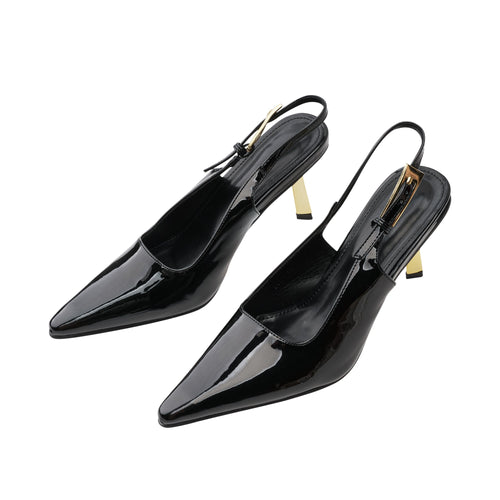 Éva black point-toe pumps