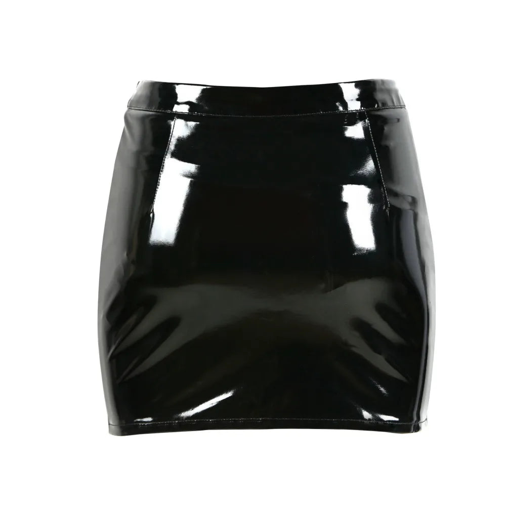 Boldessa® Died Without A Whisper Leather Mini Skirt