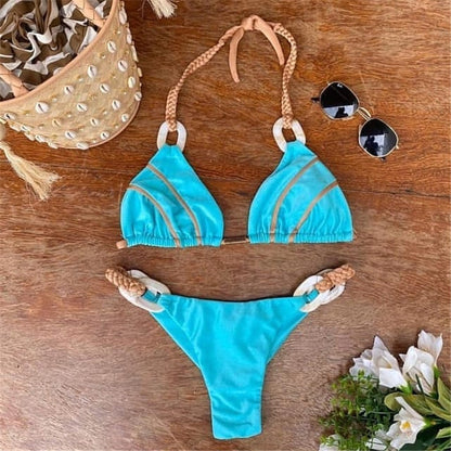 Boldessa® Beach Date Striped Bikini