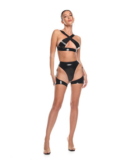 Latex Lingerie Set "Abyss" Black