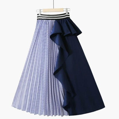 Boldessa® Stripe Ruffles In Style Midi Skirt