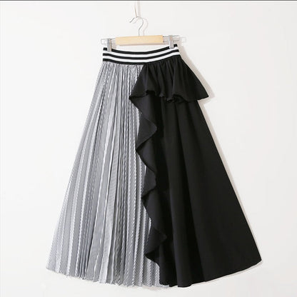 Boldessa® Stripe Ruffles In Style Midi Skirt