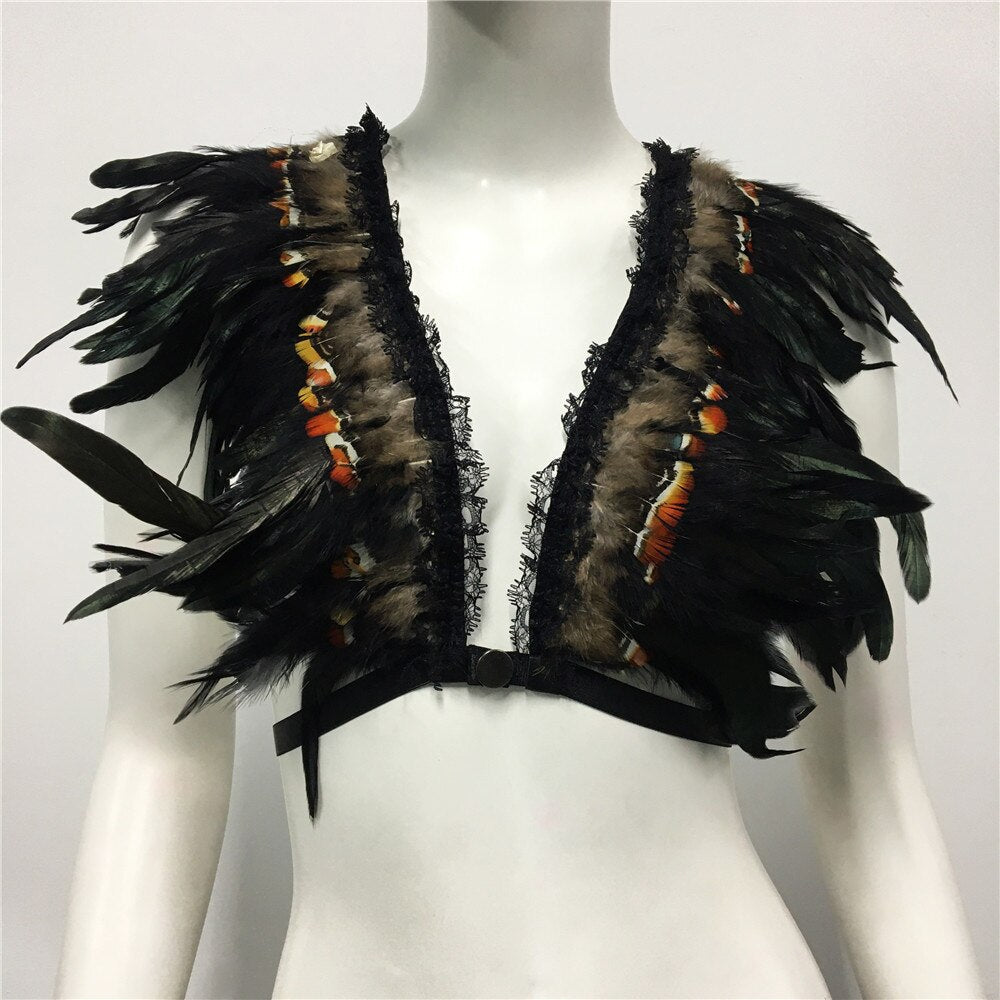 Boldessa® Feather Nightclub Crop Top