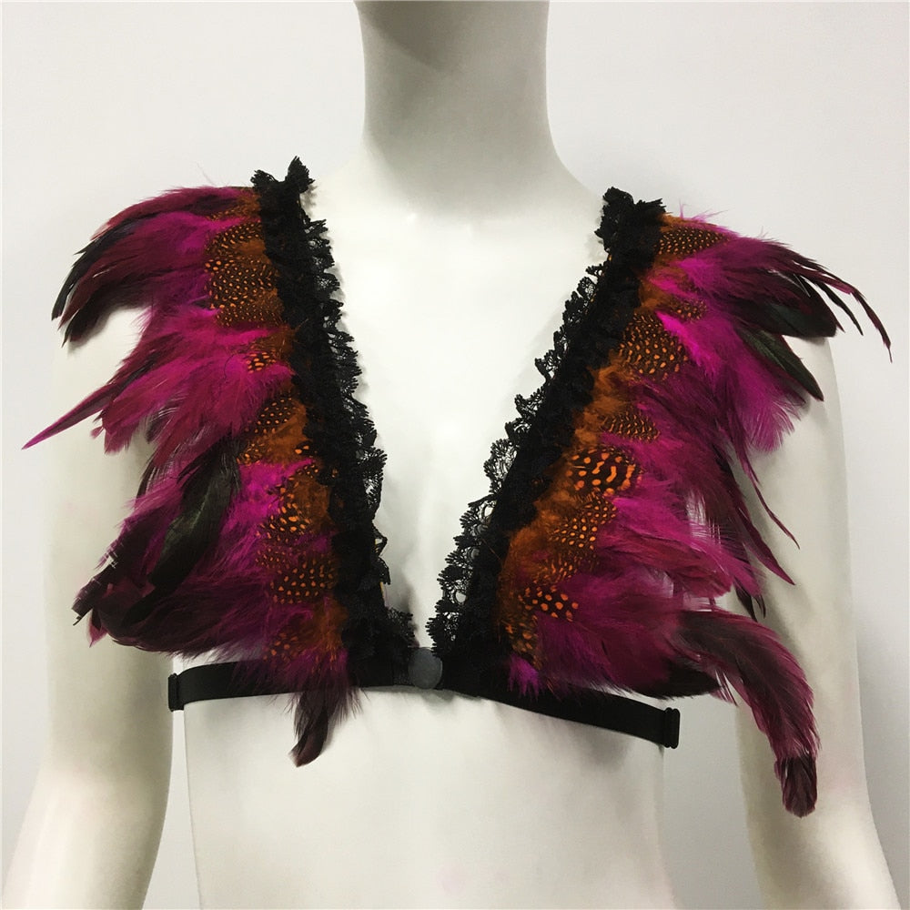 Boldessa® Feather Nightclub Crop Top