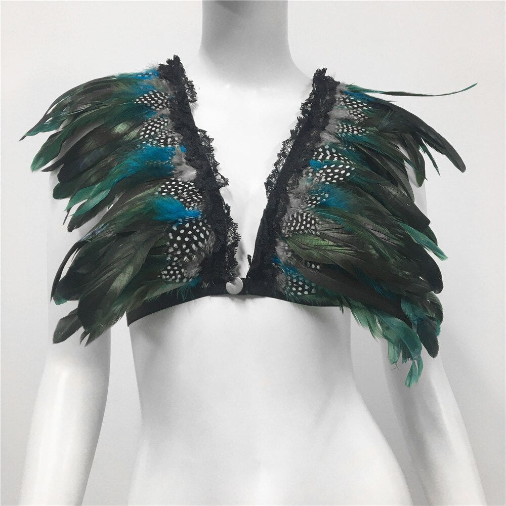 Boldessa® Feather Nightclub Crop Top