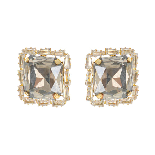 Solada embellished square earrings