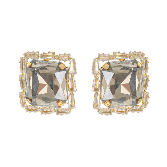 Solada embellished square earrings